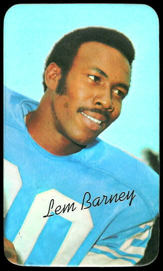 Lem Barney 1970 Topps Super football card