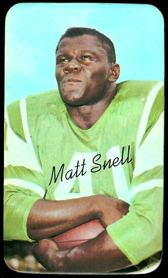 Matt Snell 1970 Topps Super football card