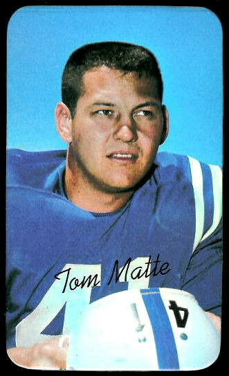 Tom Matte 1970 Topps Super football card