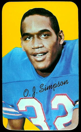 O.J. Simpson 1970 Topps Super football card