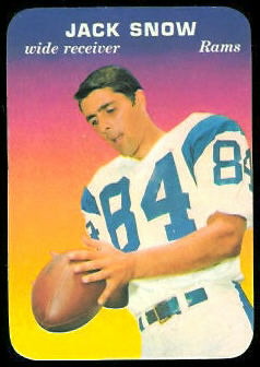 Jack Snow 1970 Topps Super Glossy football card Jack Snow 1970 Topps Super Glossy football card