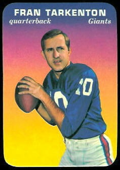 Fran Tarkenton 1970 Topps Super Glossy football card Fran Tarkenton 1970 Topps Super Glossy football card