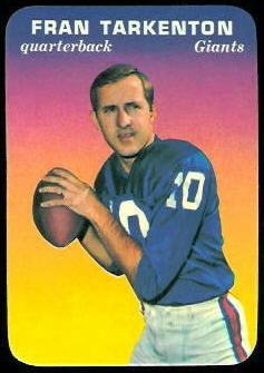 Fran Tarkenton 1970 Topps Super Glossy football card