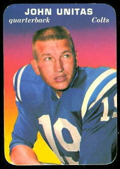 John Unitas 1970 Topps Super Glossy football card