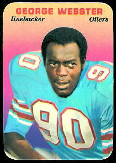 George Webster 1970 Topps Super Glossy football card George Webster 1970 Topps Super Glossy football card
