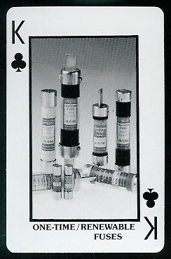 One-Time/Renewable Fuses 1970s Littelfuse Playing Cards football card