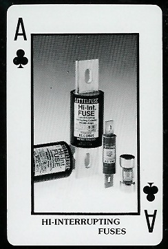 Hi-Interrupting Fuses 1970s Littelfuse Playing Cards football card