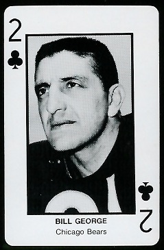 Bill George 1970s Littelfuse Playing Cards football card