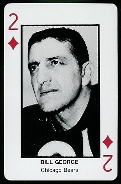 Bill George 1970s Littelfuse Playing Cards football card