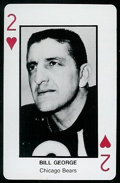 Bill George 1970s Littelfuse Playing Cards football card