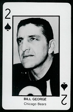 Bill George 1970s Littelfuse Playing Cards football card