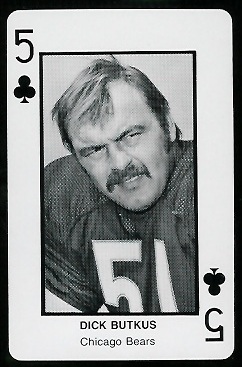 Dick Butkus 1970s Littelfuse Playing Cards football card