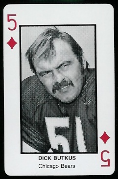 Dick Butkus 1970s Littelfuse Playing Cards football card