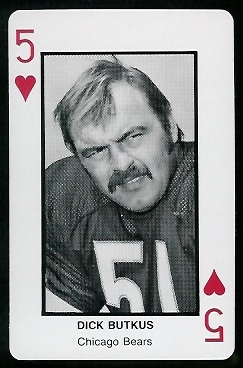 Dick Butkus 1970s Littelfuse Playing Cards football card