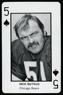 Dick Butkus 1970s Littelfuse Playing Cards football card