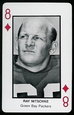 Ray Nitschke 1970s Littelfuse Playing Cards football card