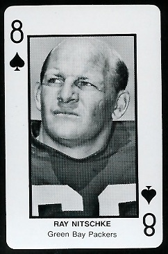 Ray Nitschke 1970s Littelfuse Playing Cards football card