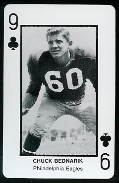Chuck Bednarik 1970s Littelfuse Playing Cards football card