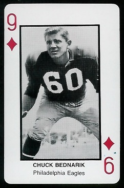 Chuck Bednarik 1970s Littelfuse Playing Cards football card
