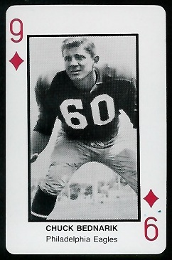 Chuck Bednarik 1970s Littelfuse Playing Cards football card Chuck Bednarik 1970s Littelfuse Playing Cards football card