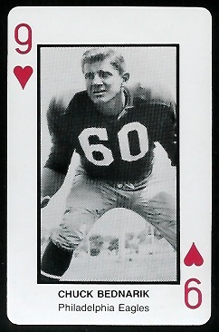 Chuck Bednarik 1970s Littelfuse Playing Cards football card Chuck Bednarik 1970s Littelfuse Playing Cards football card