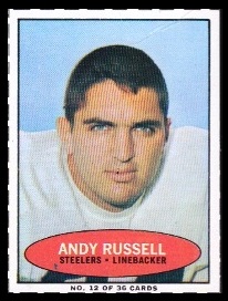 Andy Russell 1971 Bazooka football card