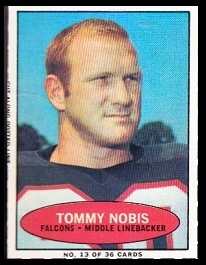 Tommy Nobis 1971 Bazooka football card Tommy Nobis 1971 Bazooka football card