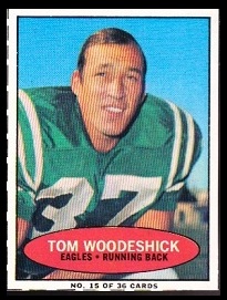 Tom Woodeshick 1971 Bazooka football card