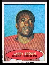 Larry Brown 1971 Bazooka football card