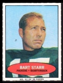 Bart Starr 1971 Bazooka football card