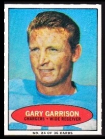 Gary Garrison 1971 Bazooka football card