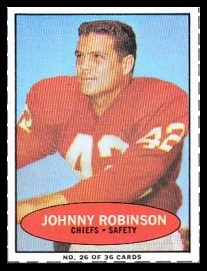 Johnny Robinson 1971 Bazooka football card