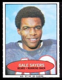 Gale Sayers 1971 Bazooka football card