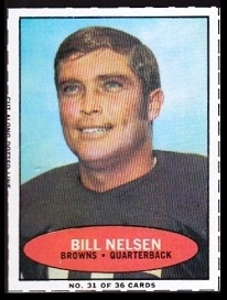 Bill Nelsen 1971 Bazooka football card