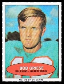 Bob Griese 1971 Bazooka football card