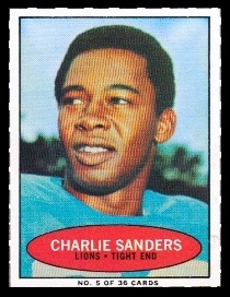 Charlie Sanders 1971 Bazooka football card