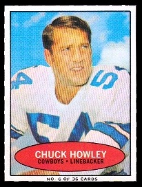 Chuck Howley 1971 Bazooka football card