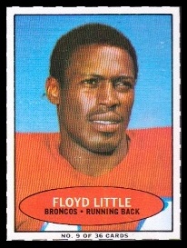 Floyd Little 1971 Bazooka football card