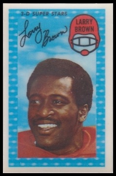 Larry Brown 1971 Kelloggs football card Larry Brown 1971 Kelloggs football card