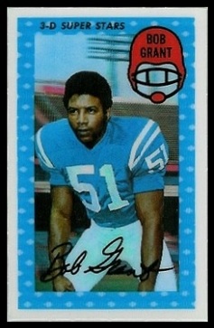 Bob Grant 1971 Kelloggs football card