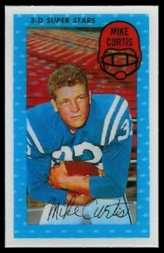 Mike Curtis 1971 Kelloggs football card