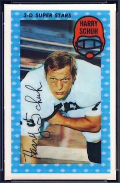Harry Schuh 1971 Kelloggs football card