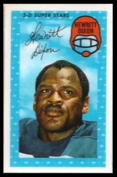 Hewritt Dixon 1971 Kelloggs football card Hewritt Dixon 1971 Kelloggs football card