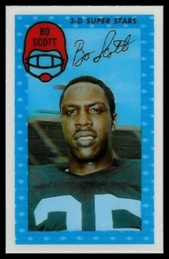 Bo Scott 1971 Kelloggs football card