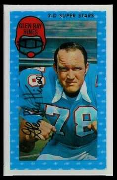 Glen Ray Hines 1971 Kelloggs football card Glen Ray Hines 1971 Kelloggs football card