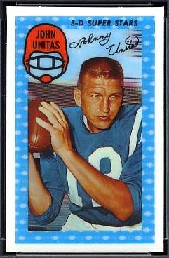 John Unitas 1971 Kelloggs football card