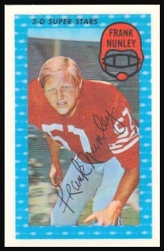 Frank Nunley 1971 Kelloggs football card