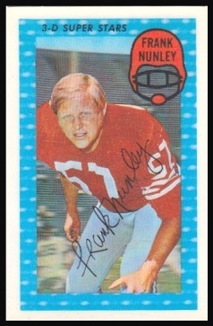 Frank Nunley 1971 Kelloggs football card Frank Nunley 1971 Kelloggs football card