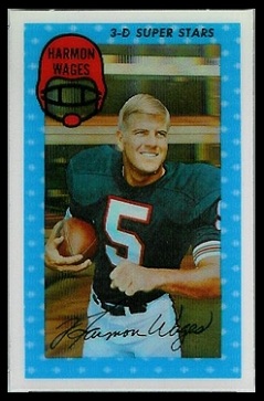 Harmon Wages 1971 Kelloggs football card Harmon Wages 1971 Kelloggs football card