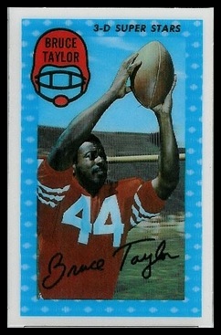 Bruce Taylor 1971 Kelloggs football card